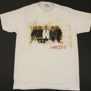 Maroon 5 Group Photo 2007 Tour Itinerary Tee - L